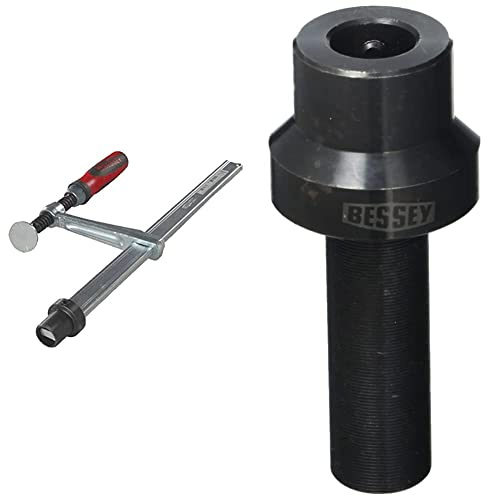 Bessey Spannelement mit fixer Ausladung TW16 200/100 (2K-Kunststoffgriff) & Werkbank-Adapter TW16AW20
