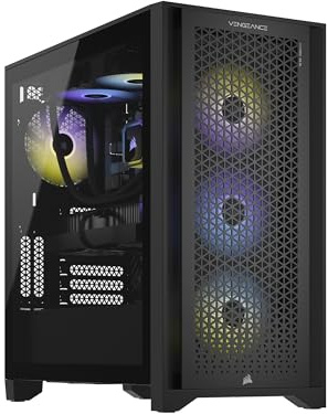 Corsair Vengeance i7400 Series Gaming PC - Liquid Cooled Intel® Core™ i7 13700K CPU - NVIDIA® GeForce RTX™ 4070 Ti Graphics - 32GB Vengeance RGB DDR5 Memory, Black