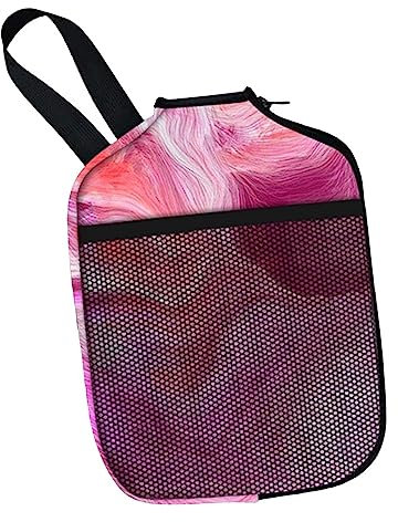 Schlägerhülle, Neopren, Paddelhülle, Zubehör, Schlägerhülle, Schutzhülle, Paddelhüllenhalter, Tischtennis-Paddelhülle Premium, ROSA