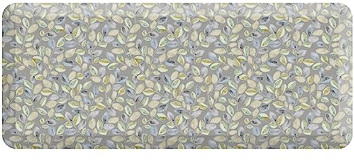 GelPro Anti-Fatigue Designer Cushioned Comfort Kitchen Floor Mat, Padded Stain-Resistant, Waterproof, Non-Slip Comfort Padded Desk/Office Mat, Orchard Grey Lake 20x48
