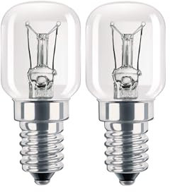 kanta 15W E14 Oven Light Bulb T20 300°C Heat Resistant 220-240V (Pack of 2) Lamp Glob 2200K Warm White