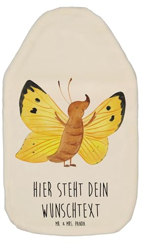 Mr. & Mrs. Panda Wärmflasche mit Namen Schmetterling Zitronenfalter - Weiß