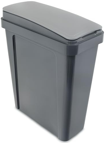 25L Mülltonne Grau Recyclingtonne 20x40x50cm abnehmbarem Küche Trash Bin