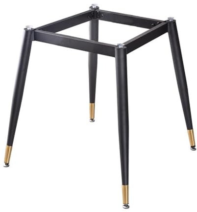 Tischbeine Metall,Verstellbar Möbelfüße Industrial Tischgestell Tischkufen mit Schrauben,Modernes Schreibtischgestell Für Marmor/Glas,Für DIY-Schreibtisch,Esstisch (80cm x 80cm x 72cm,Black+Gold)