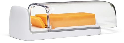 Chef'n 2-in-1 Cheese Slicer and Storage Container | Integrated Lid Keeps Cheese Fresh | Ideal Gift for the Cheese Lover
