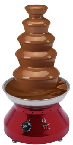 QUSYZD Fontaine à Chocolat, Fontaine à Fromage Professionnelle à 5 Niveaux, Machine à Fontaine à Fondue au Chocolat Parfaite pour Le Fromage, la Sauce au Chocolat, Le Mariage, la fête,