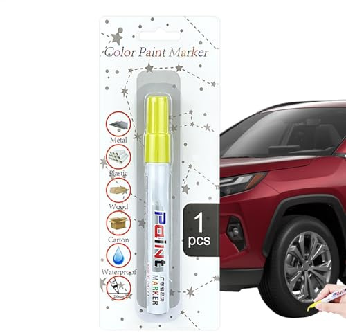Generisch Reifenmarker, Reifenfarbe Stift,Wasserdichtes Auto -Lackierstift Set - Auto-Berührungsmarkierungen, lang anhaltende Fahrzeugmalerei Reparaturwerkzeug für geringfügige Kratzer