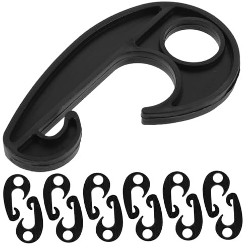 Kisangel 20pezzi Gancio in Plastica PVC per Telone Gancio per Rete da Carico per Auto Elastico Antiurto per Copertura Solare per Tettuccio Cordino Elastico per Campeggio e Eventi all Aperto