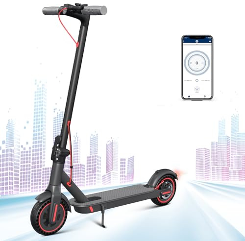 8.5'' Electric Scooter, 350W Electric Scooters Adult with 36V 10.4AH Battery, 18-22 Miles Range, 3 Speed Mode, Foldable Electric Scooters, App Control