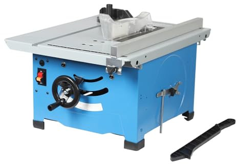 Sierra circular de mesa, 1400 W, 220 V, ángulo ajustable, altura de corte de 36 mm, 4200 rpm, para uso doméstico, bricolaje personal o trabajos de carpintería, hasta 50 kg