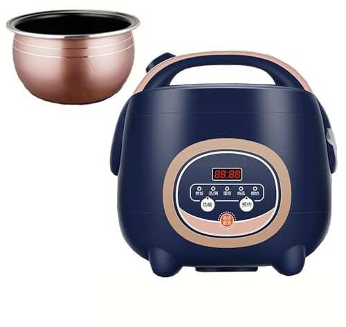 Mini cuociriso (1,8 – 5 l) per preparare riso e vapore cibi sani e verdure con pentola interna antiaderente prenotazione 24 ore per 1-8 persone