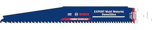 Bosch 1x EXPERT Multi Material Demolition S1169XHM Säbelsägeblatt (für Holz mit Metall, Bauholz mit Mörtel und Nägeln, Länge 225 mm, Professional Zubehör Säbelsäge)