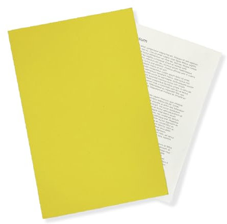 Exacompta - Ref. FS250-YLWZ – Guildhall – quadratische Ordner, 250 g/m², mittelschweres Manila, 349 x 242 mm, A4 & Kanzleipapier, ca. 100 Blatt, blauer Engel zertifiziert, gelb, 100 Stück