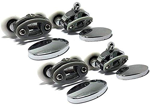 Lot de 4 roulements de porte de douche en alliage métallique 23 mm