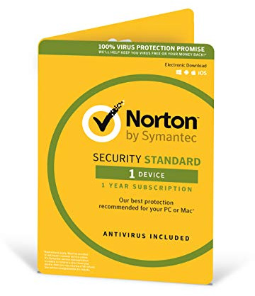 Norton Security Standard 2019 |1 Device | 1 Year | Antivirus Included | PC/Mac/iOS/Android | Activation Code by Post
