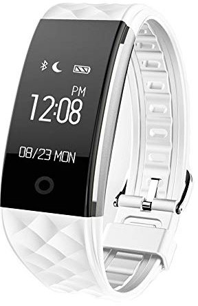 Suney, orologio da donna multifunzione, sportivo, da corsa, con cardiofrequenzimetro, Bluetooth, contapassi, monitoraggio del sonno, per donne, uomini, bambini, colore: bianco