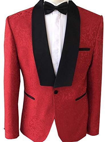 UMISS Herren Jacke Jacquard Party Kleid stilvolle Dinner Hochzeit Blazer Prom Jacke