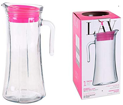 Glaskrug 1,4 L mit Deckel Wasserkrug Glaskaraffe Karaffe Krug Saftkrug Tru140