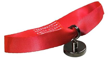(1x) Rothschenk | Magnet mit Schlaufe | Haftkraft ca. 41 kg | Magnet Ø 36 mm | Schlaufe Ø 150 mm | für Container-Lashings, Lager, Werkstatt & Camping