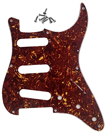 Dopro 8 Löcher Vintage Strat SSS Gitarre Pickguard ST Scratch Plate passend für USA/Mexican Fender Strat Vintage Tortoise