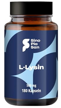 L-Lysin 500 mg Aminosäure (rein) pro Kapsel | 180 Kapseln | natürlich & vegan | hoch dosiert | Made in Germany