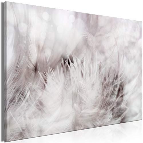 murando - Tableau Acoustique Nature 90x60 cm 1 Partie - Décoration Isolation Phonique Bureau Chambre Panneau Insonorisant Impression sur Toile - Motif abstrait de plumes d'oiseau b-C-0755-b-a
