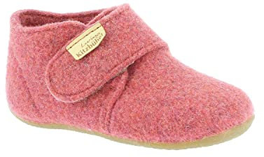 Living Kitzbühel Jungen Mädchen Babyklettschuh Filz unifarben Hausschuh, Antico Rosso, 30 EU