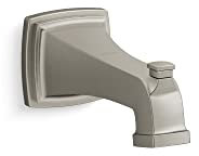 KOHLER 27406-BN Riff Wanneneinlauf Wandmontage mit Umsteller und Slip-Fit Anschluss, Badewannenarmatur, Vibrant Brushed Nickel