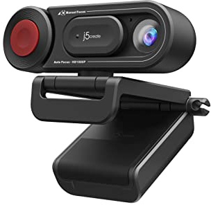 j5create 1080P Dual Mode webbkamera och dokumentkamera med automatisk och manuell fokus/magnetiskt sekretesskydd för PC/bärbara datorer | för livestreaming/videosamtal/onlinemöten/onlinekurser(JVU250)