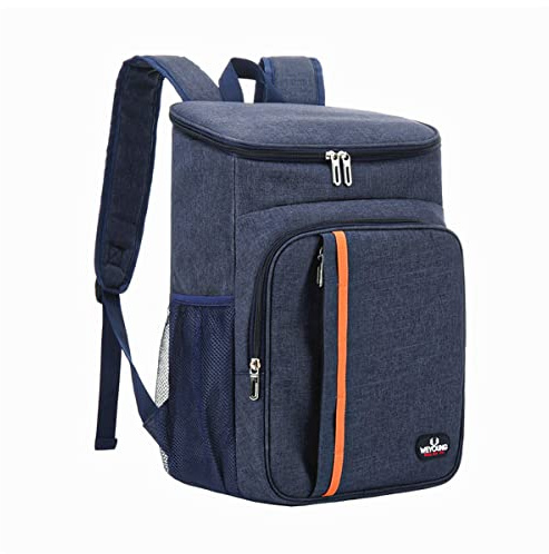 NUZAMAS Isolierter Lunch-Kühlrucksack, 18 l, wasserdicht, Picknick-Rucksack, Damen, Herren, heiß, kalt, Gefrierschrank, Dring, Aufbewahrung, Schule, Büro, Camping, Grillen (Blau)