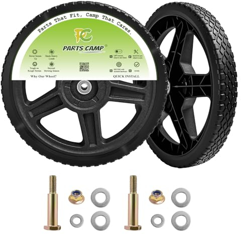Parts Camp Lot de 2 kits de roues de 30,5 cm pour tondeuse poussée et nettoyeur haute pression