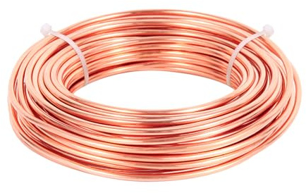 10 Gauge/2.6 mm 10 Feet 5 oz 99.9% Dead Soft Copper Wire for Electroculture Gardening, Jewelry Making, Beading, Science Projects, DIY Artwork, Pure Bare Copper Wire