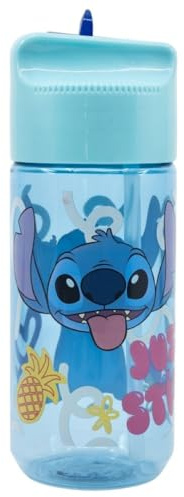 OM SUPPLIES Bouteille réutilisable en Tritan pour enfants 430 ml – Vacances, rentrée scolaire – Plastique sans BPA (Stitch)