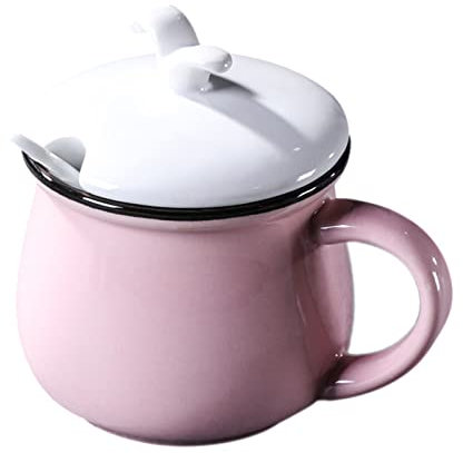 azucarero de ceramica, Azucarero europeo de color sólido con tapa, bonito tarro de almacenamiento, azucarero de porcelana con cuchara, salero pequeño, for cafetería, restaurante, tapa rosa y negra ( C