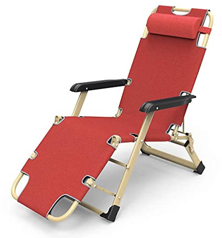 ARICCI Tragbarer Lounge-Stuhl, zusammenklappbarer Strandstuhl, Liegesitz, verstellbar, mit abnehmbarem Kissen, 150 kg belastbar, für die Veranda im Freien Vision