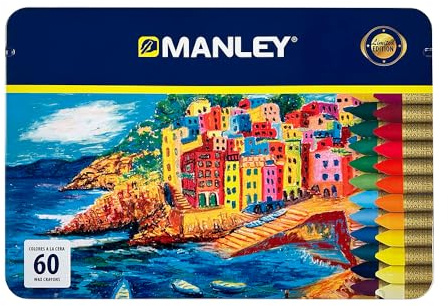Manley Lot de 60 crayons de couleur Special Edition multicolore