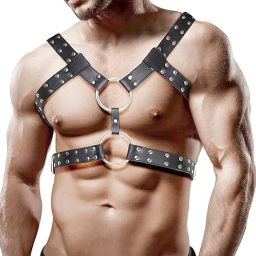 Adjustable Male Harness Costume for Men Body Bondage Chest Harness