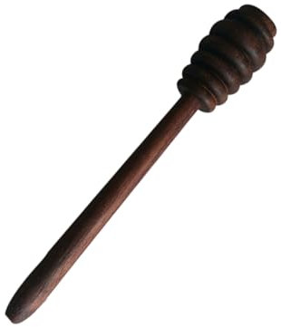 Mikinona Wood Honey Stick Syrup Dipper Server Spoon Wand for Pot Jar Honey Stirring Rod in Kitchen