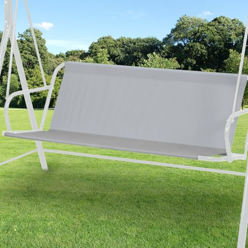 Gemsaya Hollywoodschaukel Sitzfläche Ersatz, 600D Oxford Ersatz-Schaukel Sitzbezug für Hollywoodschauke, Wasserdicht & Reißfest Hollywoodschaukel Bezug 2 & 3 sitzer (Grau, 115cm x 48cm x 48cm)