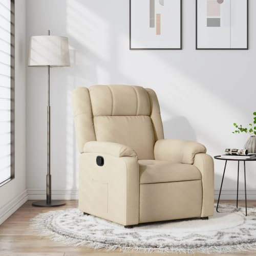 Xichuzi Relaxsessel Creme Stoff, Fernsehsessel, Kinosessel, Lesesessel, Tv Sessel, Ohrensessel, Armsessel, Seselstuhl Wohnzimmer - 373545