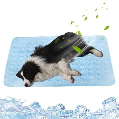 SilverChry Tapis Refroidissant pour Chien et Chat, Glacière Non Toxique pour Animaux De Compagnie, Lavable, Utilisable à l'Intérieur et à l'Extérieur