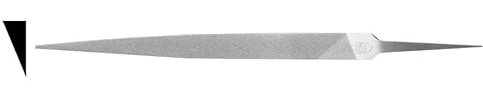 Lima plana delgada de mecánico, diseño ergonómico, alta resistencia, ideal para afilar y dar acabado a herramientas y piezas metálicas.