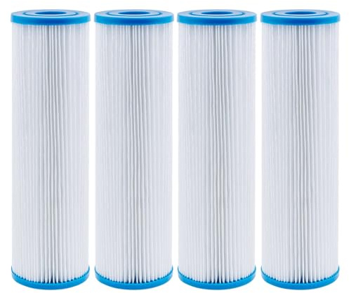 4 Pack Replacement Filter Cartridge, 5 Micron Pleated Sediment Water Filter Replacement Cartridge, 7 x 25 cm Universal Whole House Sediment Filtration