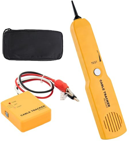 BAIFULAI Rilevatore di fili e generatore di suono, RJ11 Cable Tracker, tester di rete multifunzionale, tester per cavi con generatore di suono e kit di campioni per ricerca e tracciamento, test di