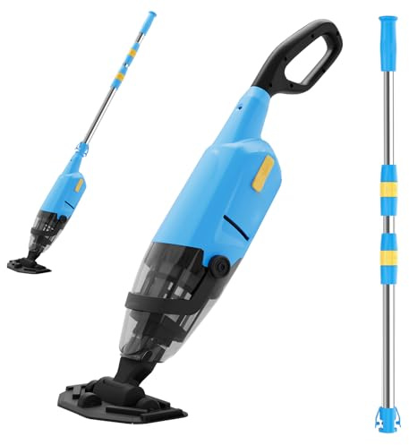 Aspirateur de piscine sans fil pour piscine hors sol – Aspirateur de piscine rechargeable avec perche télescopique de 175,3 cm, aspiration de 20 GPM, autonomie de 90 min, idéal pour spas, jacuzzi