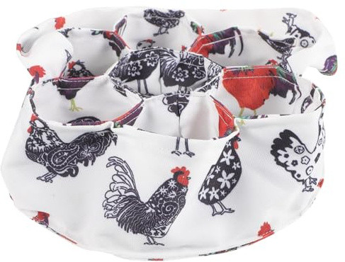 Ciieeo Cestino per Raccolta Uova Portatile Cuscinetto Imbottito, Sacchetto in Tela per Conservazione Uova di Gallina, Supporto Leggero per Uso Domestico e Fattoria