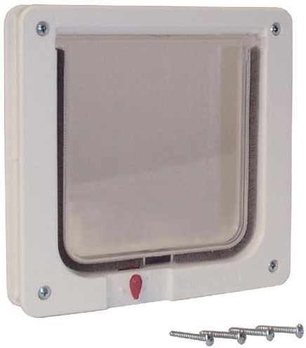 Ideal Pet Products Länge verschließbare Katzenklappe mit Rahmen, 6,25 x 15,8 cm