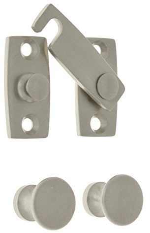 idh by St. Simons 21021-015 Professional Grade Quality Genuine Solid Brass Shutter bar Kit, Satin Nickel