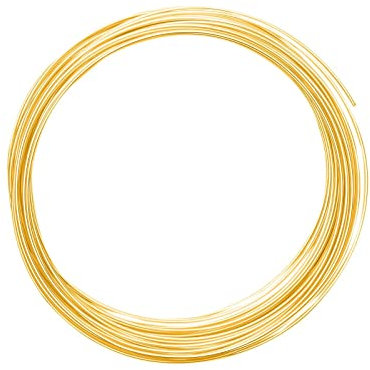 Vaessen Creative Redondo Alambre de Aluminio, Dorado (Gold), 100 x 0.1 x 0.1 cm, 10