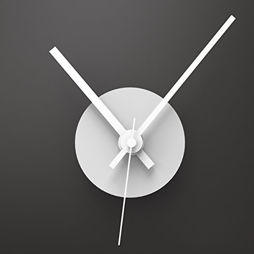 WANDKINGS Wanduhr Solo Clock mit Uhrwerk & Uhrzeigern (Farbe: Uhr=Weiß, Zeiger=Weiß)